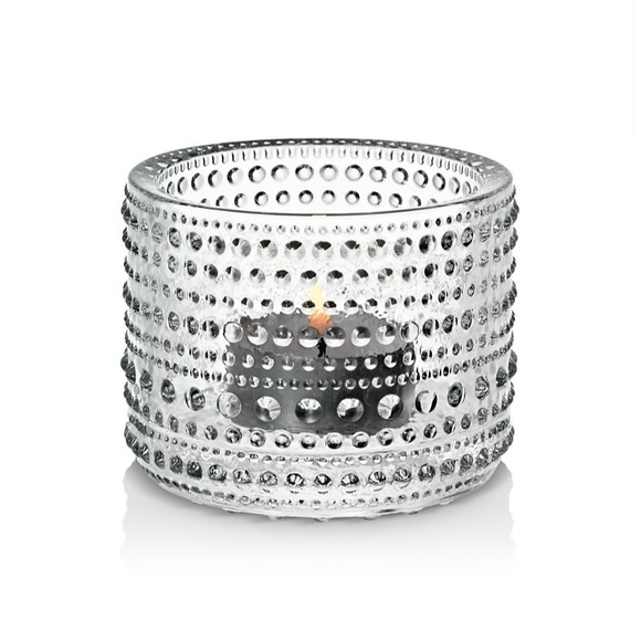 Iittala - Kastehelmi Tealight Holder - Set of 2 - Clear color - New never used - Picture 1 of 9